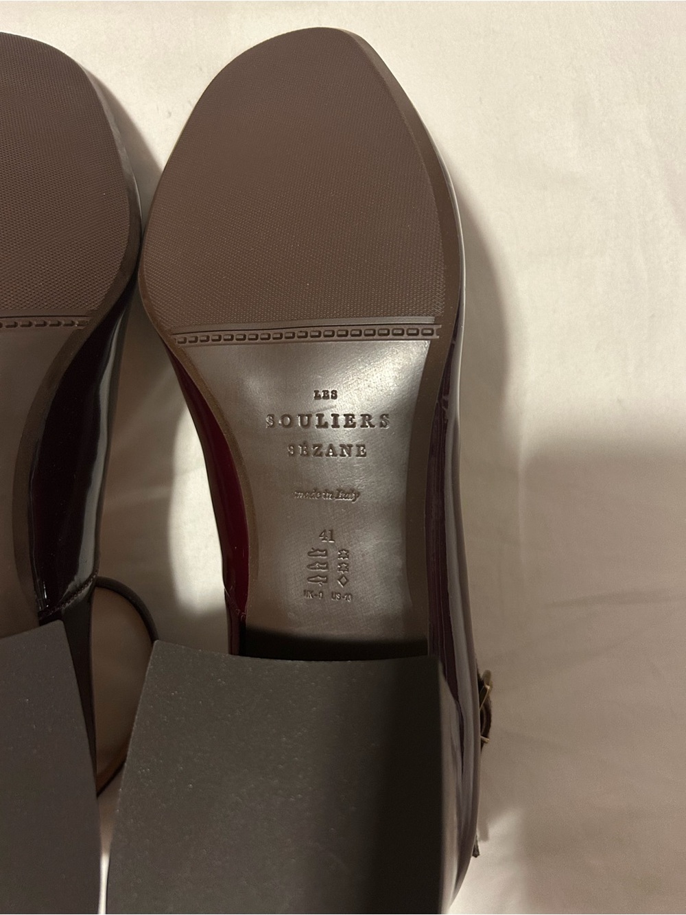 NIB Sezane Patent Leather Block Heel Pumps with Ankle Strap - 10 - Picture 8 of 9